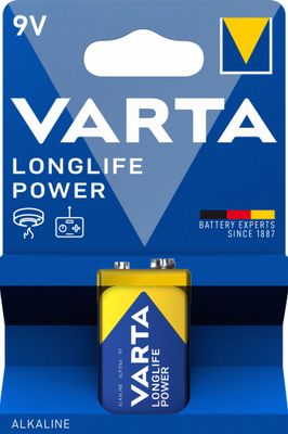 Pile alcaline 6LR61 Longlife power - VARTA