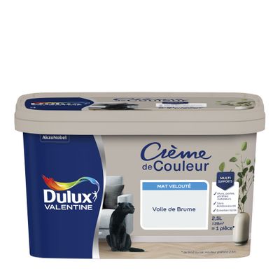 Peinture Crème de Couleur Voile de Brume mat 2,5 l - DULUX VALENTINE