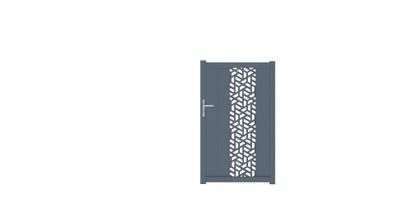 Portillon aluminium THYEZ l.1,00 x H.1,60 m gris JARDIMAT