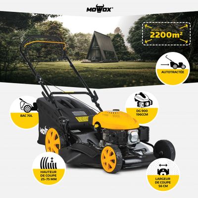 Tondeuse à gazon thermique tractée 56 cm  PM 5690 SHW - MOWOX