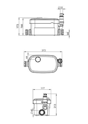 Pompe de relevage pour cabine de douche Waterup - SETMA