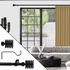 Kit de tringle à rideaux extensible en métal de 1.20 à 2.10 m diam 16 mm Finition Noir mat - MOBOIS