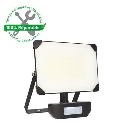 Projecteur extérieur LED détecteur de mouvements Kreon R noir IP65 6750 lumens blanc neutre - ARLUX