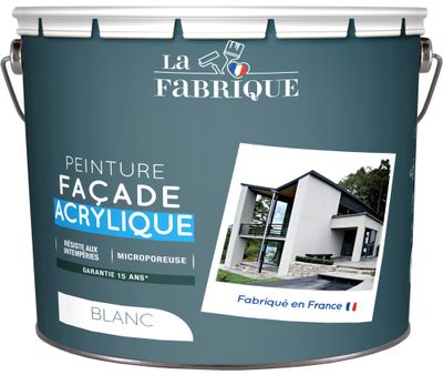 Peinture façade acrylique blanc 10 L - LA FABRIQUE