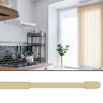 Tringle de vitrage ronde extensible en métal de 50 à 80 cm Finition Doré par 2 - MOBOIS