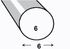 Profilé rond aluminium anodisé incolore diamètre 6 mm 1 m CQFD