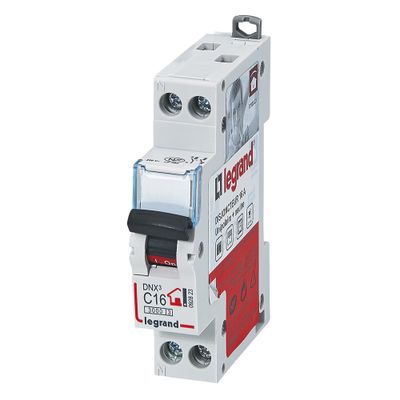 Disjoncteur 16A phase+neutre raccordement à vis - DNX3 LEGRAND