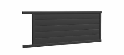 Portail coulissant aluminium ENZO l.3,50 x H.1,70 m gris  - PREFALU