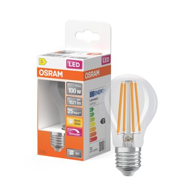 Ampoule LED E27 Retrofit dimmable 12 W = 1521 lumens blanc chaud SST OSRAM