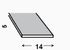 Profilé plat acier laminé 14 x 5 mm 1 m CQFD