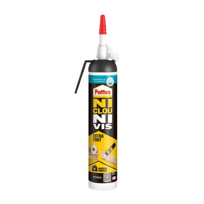 Mastic colle de fixation Ni Clou Ni Vis invisible Extra Fort cartouche à gachette 260 g - PATTEX