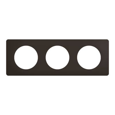 Plaque de finition 3 postes noir - Céliane LEGRAND