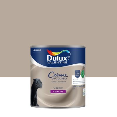 Peinture crème de couleur Gazelle velours 0,5L - DULUX VALENTINE