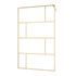 Paroi de douche à l'italienne 120x195 cm profilé or verre transparent 5 mm Bricks - AURLANE