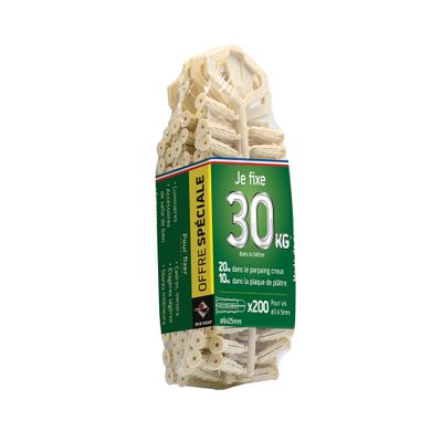 Chevilles Grapex diamètre 6 mm par 200 RED HEAD