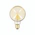 Lot de 2 ampoules LED déco Globe G95 au verre ambré 9 W = 806 Lumens blanc chaud - XANLITE