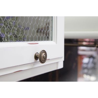 Boutons de meuble ronds vieux laiton Lyonnais diamètre 35 mm par 4 REI