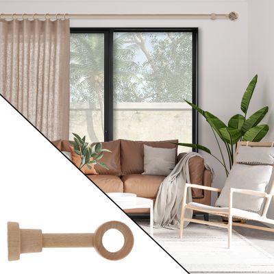 Support à oeil recoupable en bois diam 28 mm Finition Bois naturel - MOBOIS