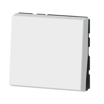 Bouton poussoir encastrable avec voyant lumineux 2 modules Blanc - Mosaic LEGRAND