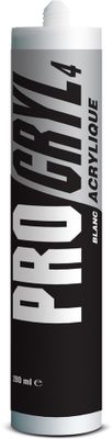 Mastic acrylique Procryl4 spécial maçonnerie blanc 280 ml - PROCRYL