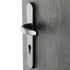 Poignées de porte sur plaques à cylindre Beverly aluminium gris inox ALPERTEC