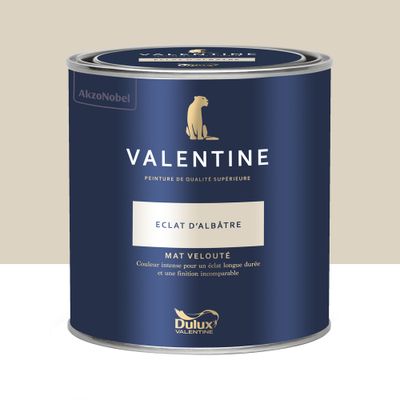 Peinture Valentine Mat Velouté Éclat d'Albâtre 0,5 L - DULUX VALENTINE