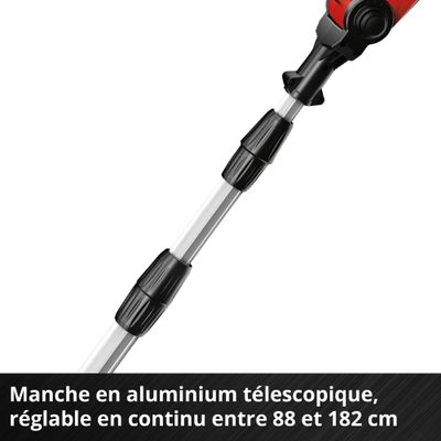 taille haie élagueuse avec batterie sur perche 18 V guide 20 cm GE-HC EINHELL