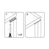 Pied carré réglable hauteur 150 mm aluminium REI