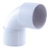Coude PVC évacuation 87° femelle/femelle Ø40 blanc - FITT