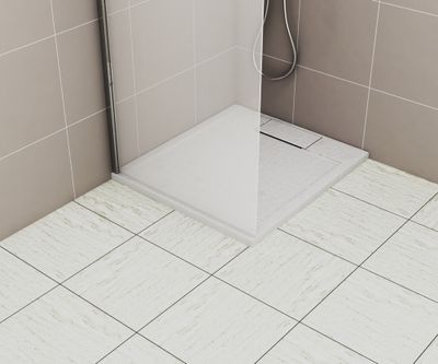 Receveur de douche 80x90 cm résine blanc mat Island - OCEA