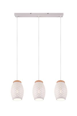 Suspension E27 Bidar blanc 3x28W - REALITY