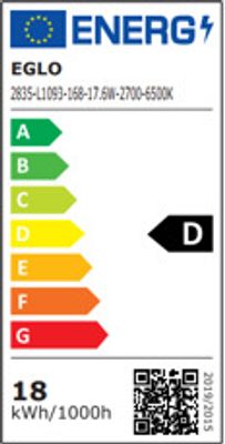 Ventilateur de plafond silencieux avec lumière LED + télécommande Blanc Ø46cm - Salvador EGLO