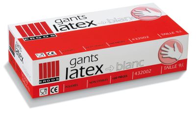 Gants jetables en latex taille 9 par 100 GERIN