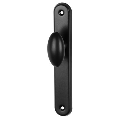 Poignées de porte sur plaques sans trou Chic aluminium noir ALPERTEC