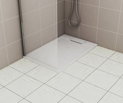 Receveur de douche 80x120 cm résine blanc mat Island - OCEA