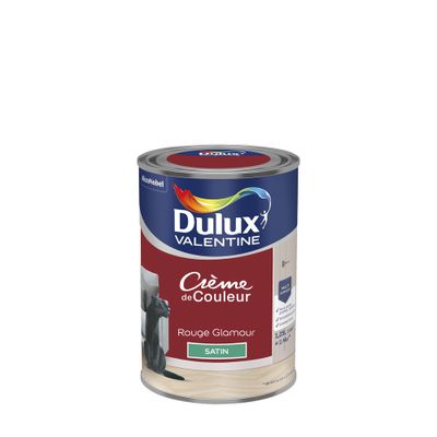 Peinture crème de couleur Rouge Glamour Satin 1,25 L - DULUX VALENTINE