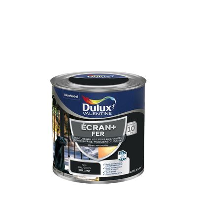 Peinture Ecran+ Fer  Brillant Noir 250 mL - DULUX VALENTINE