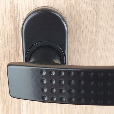 Poignées de porte sur rosaces ovales à cylindre Ibiza noir mat ALPERTEC