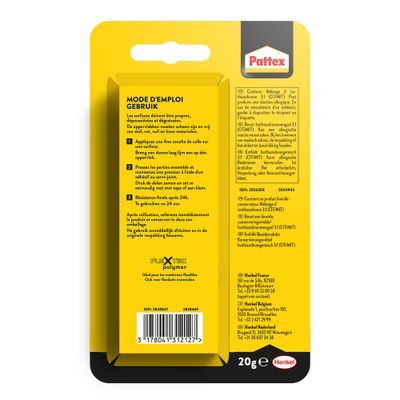 Colle de fixation multi-usages tube 20 g - PATTEX