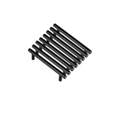 Poignées de meuble inox noir entraxe 128 mm par 8 REI