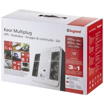 Onduleur line-interactive 600VA 360W 6 prises + 1 USB-A - Keor LEGRAND