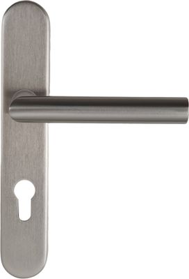 Poignées de porte sur plaques à cylindre Edison nickel mat ALPERTEC