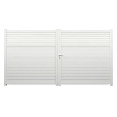 Portail battant aluminium JASMIN l.3,50 x H.1,834 m blanc livraison directe à domicile GARDEN GATE