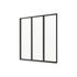 Pare-baignoire 3 volets rabattables 140x127 cm profilé noir verre transparent Golf - SCHULTE