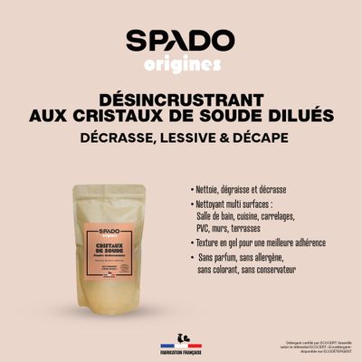 Cristaux de soude poudre Ecocert 600g SPADO ORIGINES