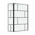Paroi de douche à l'italienne avec déflecteur 120+40x195 cm profilé noir verre transparent 5 mm Bricks - AURLANE