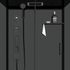 Cabine de douche hydromassante rectangle noire 140x85x218 cm Aura Square AURLANE