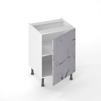 Porte pour meuble de cuisine Lotus béton mat 70 x 60 cm OFITRES