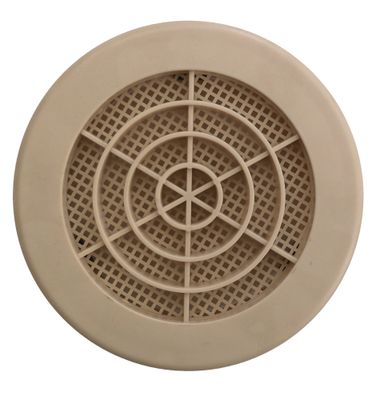 Grille d'aération ronde sable diamètre 125 mm avec moustiquaire AUTOGYRE