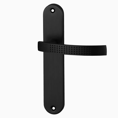 Poignées de porte sur plaques sans trou Ibiza noir mat ALPERTEC